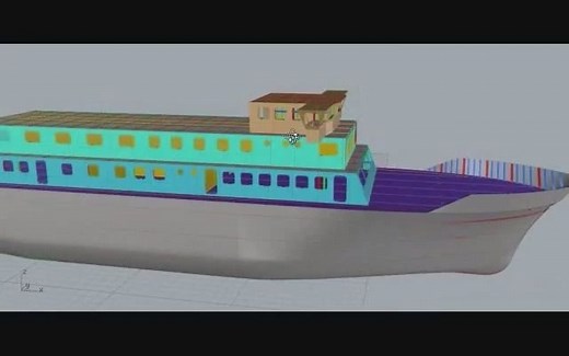 3D演示船舶的主要结构组成