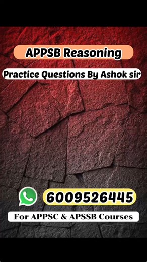 APSSB REASONING I Daily Questions Practice 퐉퐨퐢퐧 퐨퐮퐫 퐖퐡퐚퐬퐭퐀퐩퐩 퐆퐫퐨퐮퐩...