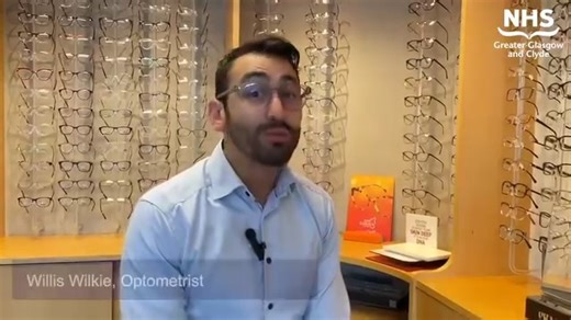 👁️ Eye problem? If your eyes are sore, red or itchy, the best first stop is your local optometrist, not your GP. You don’t need to be a glasses wearer to get help, and appointments are NHS‑covered for clinical eye assessments. Find out more about how Optometrists can help you: https://www.nhsggc.scot/your-health/right-care-right-place/faces-of-primary-care/willis-wilkie-optometrist/ | NHS Greater Glasgow and Clyde