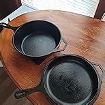 Cuisinel Cast Iron Skillet + Lid - 2-In-1 Multi Cooker - Deep Pot + Frying Pan - 3-Qt Dutch Oven - Pre-Seasoned Oven Cookware - Works for Bread, Indoor/Outdoor, Grill, Stovetop and Induction