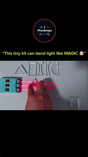 sigma science🔬| Bending light with a simple optics kit 🔬| #science #physics #experiment