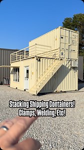 Stacking Shipping Containers! Clamps, Welding, Etc! #diy #shippingcontainer #conex #tinyhouse | Simple Shipping Containers