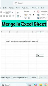 Merge Cells in Excel ‼️ Excel Short Tutorial