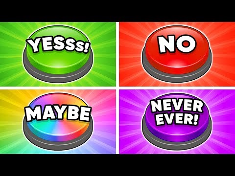 Choose One Button - Yes, No, Maybe or Never? 🤔💭✅ Quiz Dino