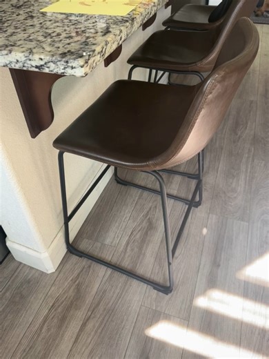 Watch **Ashley Brown Leather Counter Stools Review** on Amazon Live