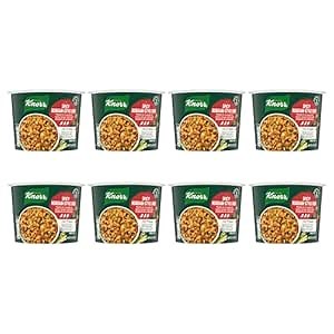 Knorr Pasta Cup Spicy Korean-Style BBQ 8 ct For a Quick and Easy Meal Made with 100% Real Vegetables & No Artificial Flavors or Preservatives, 2.6 oz