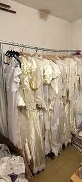 My collection of Wedding Dresses Vintage Satín Acetate approximately 150 dresses