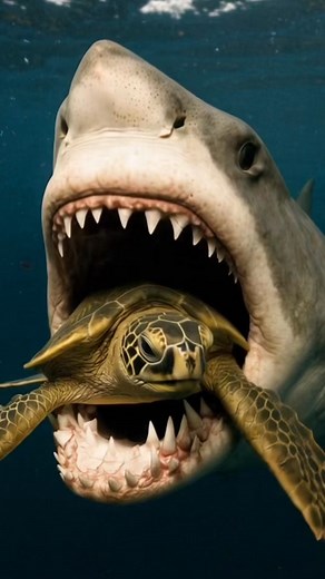 14K views · 60 reactions | Shark vs Turtle!サメ vs ウミガメ！#shark #turtle #ocean #wildlife #nature | Video Animal | Facebook