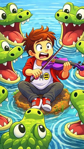 Chaos in Wilderness ep.1 - Horse Jump Into Crocs (Cartoon Music Video)