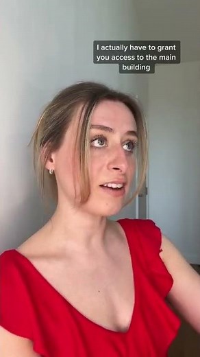 The school receptionist on interview day