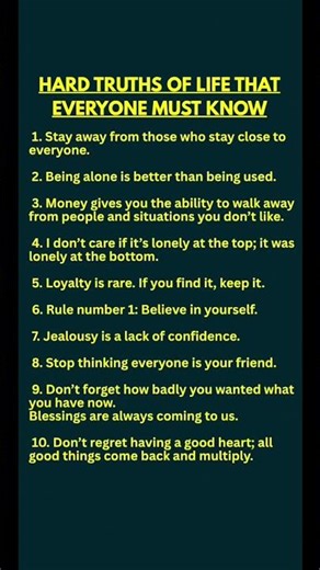 10 Hard Truths Of Life That Everyone Must Know (This Will Wake You Up)
