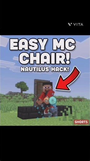 Minecraft chair tutorial with Nautilus and Minecart #minecraft #redstone #redstonetutorial #short
