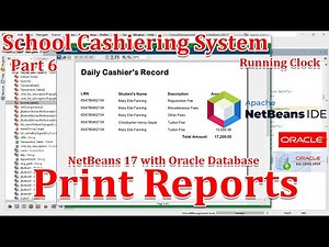 Java Programming # 12 -Print Reports - Cashiering System - JasperReport - POS receipt
