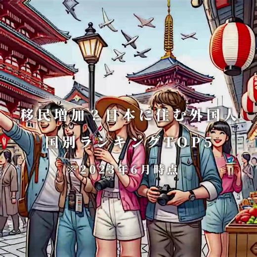 移民増加？日本に住む外国人国別ランキングTOP5 #日本に住む外国人 #日本 #外国人 #移民