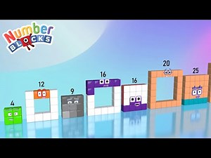 Numberblocks Comparison Square Club vs Numberblocks Square with Hole Club
