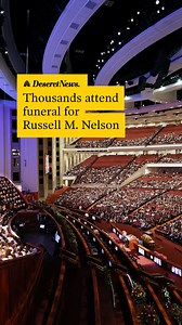 52K views · 2.9K reactions | : https://bit.ly/3WsNhbK Thousands filled the Conference Center in Salt Lake City, Tuesday, for the funeral of the late church president Russell M. Nelson. Services were broadcast around the world in 39 different languages. President Nelson died September 27, 2025 at the age of 101. He was the world’s oldest leader of a global faith organization. | Deseret News | Facebook