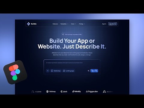Figma Tutorial: Dark SaaS Landing Page with AI Prompt Builder | Clean & Modern UI Design