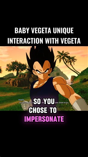 Baby Vegeta Unique Interaction With Vegeta 🤯 #crashout #vegeta #sparkingzero #dragonball #dbz