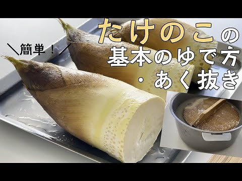 たけのこの基本の茹で方・アク抜き【食べる前の下処理＆保存方法も丁寧に紹介】
