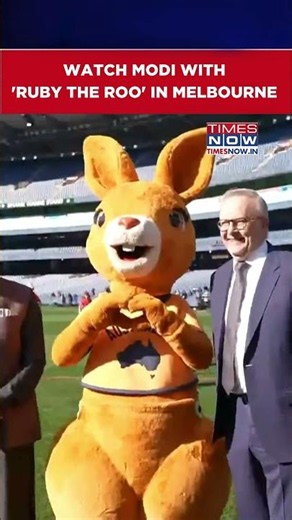 MODI IN AUSTRALIA: Indian PM Interacts With Australian International Mascot In Melbourne #shorts