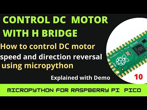 speed and direction control of two DC motors using L293d & PWM using raspberry pi pico | MicroPython