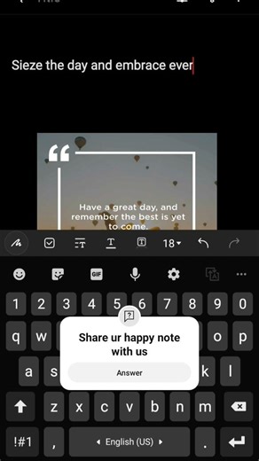 A happy note [Day -1]