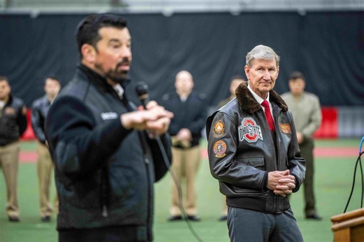 President Carter and Coach Day praise Ohio State ROTC students