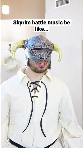 Skyrim Battle Music Be Like… #shorts #gaming