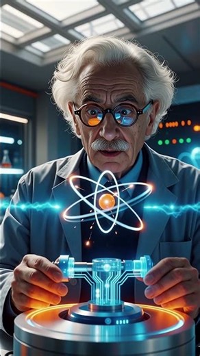 Einstein Splits the Atom in a Futuristic Lab!