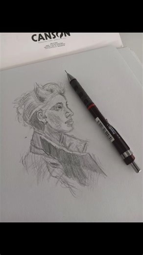 Simple Portrait Quick sketch,use of hatching and Cross hatching method #art #sketchings