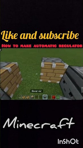 how to make automatic regulator in #minecraft