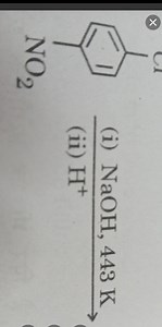The given reaction shows a benzene ring substituted with a chlo... | Filo