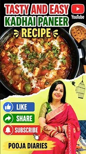 Tasty & Easy Kadhai Paneer Recipe in Just Minutes 😋#recipe #tasty #yummy #shorts #trending #new