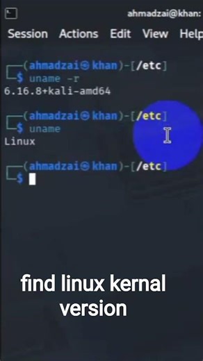 Find Kali Linux Kernel Version Fast! #shorts