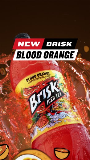 Brisk fans, you ready? Enter a world of flavor and get your first bold sip of all-new Brisk Blood Orange today. 💪