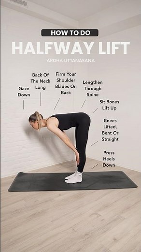 How to do: HALFWAY LIFT (ARDHA UTTANASANA) #yoga #yogapose #yogaposes #yogatutorial #yogalover #fit