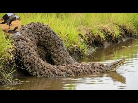 The Hunter Becomes the Hunted: Giant Python Ambushed by a Frenzied Swarm of Rats | animal fights