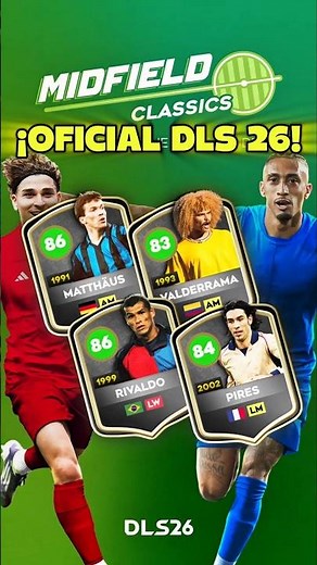 ​🚨 ¡OFICIAL! 4 NUEVAS LEYENDAS CONFIRMADAS en DLS 2026 (Rivaldo, Valderrama...)