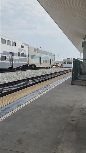 2 Metrolink train sets separated.