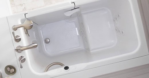 Experience the best in safety, comfort and hydrotherapy with the KOHLER® Walk-In Bath. | KOHLER