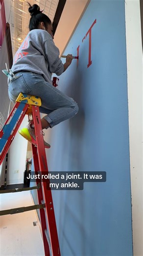 Always a chance in these windows! “Are Big and bright”hand lettering for my rodeo windows #bts #windowdisplay #displayartist #props #display #artist #propmaking