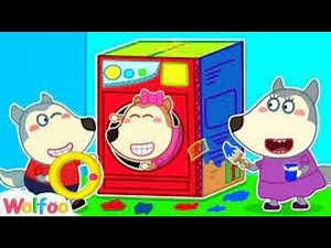 Wolfoo Make's The Washing Machine Angry!