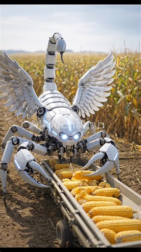 A full harvesting cycle performed by an advanced autonomous farming machine. This mecha scorpion demonstrates how future agricultural systems could operate: slow, precise, balanced, and efficient — without human intervention. Designed for large-scale farming, this machine focuses on stability, control, and realistic mechanical movement rather than speed or spectacle. A glimpse into the future of autonomous agriculture. #FutureFarming #AgriTech #AutonomousMachines #Robotics #AIinAgriculture #Farm