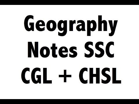 Geography Notes for SSC CHSL, SSC CGL