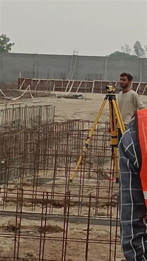 precast wall excavation with JCB and leveling work