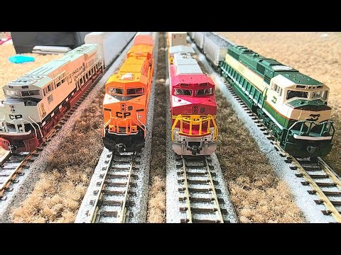 [4K] Kato N Scale Train Running Session!