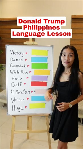 Donald Trump Tagalog Language Lesson in the Philippines
