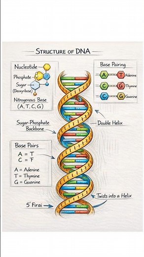 DNA Structure Explained | Double Helix, Replication & mRNA | 🧬 | Biology Animation