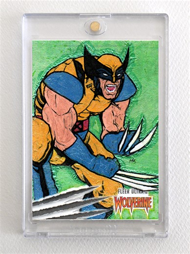 Day 2 of my 50 day challenge of sharing my 2023 Fleer Ultra Wolverine Art Cards. #wolverine #sketchcard