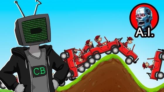 A.I. takes on Hill Climb Racing: watch the journey!